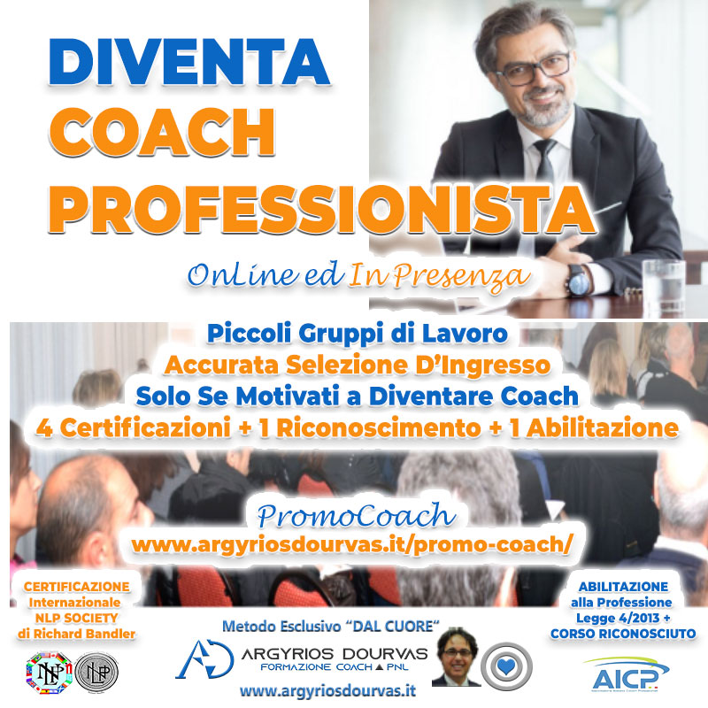 diventa coach professionista - corso on line - interattivo - 4 certificazioni- www.argyriosdourvas.it